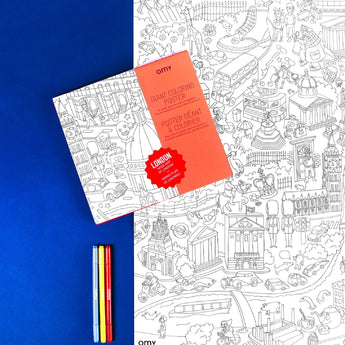 Omy Eco Friendly Kids' Colouring Posters | Fun Animal & Jungle Designs - My Little Thieves