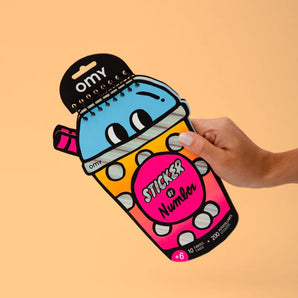 Omy Sticker By Number Notebook Bubble Tea | Creative Activity For Kids - My Little Thieves