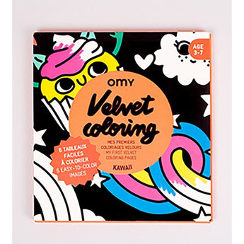 Omy Velvet Colouring Set | Kawaii Themed Creative Art For Kids - My Little Thieves
