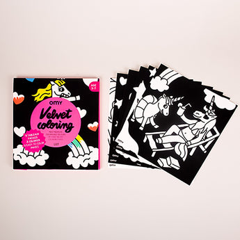 Omy Velvet Colouring Set | Kawaii Themed Creative Art For Kids - My Little Thieves