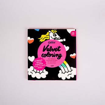Omy Velvet Colouring Set | Kawaii Themed Creative Art For Kids - My Little Thieves