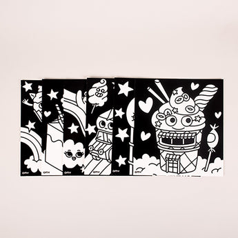 Omy Velvet Colouring Set | Kawaii Themed Creative Art For Kids - My Little Thieves