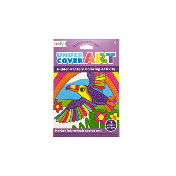 Ooly Undercover Art Hidden Pattern Colouring | Rainforest Fun 12 Piece Set - My Little Thieves