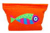 Orange Fish Beach towel pouch