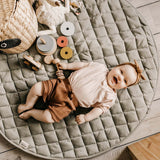 Organic Soft Baby Play Mat and Storage Bag – Meadow Green - My Little Thieves