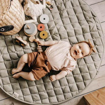 Organic Soft Baby Play Mat and Storage Bag – Meadow Green - My Little Thieves