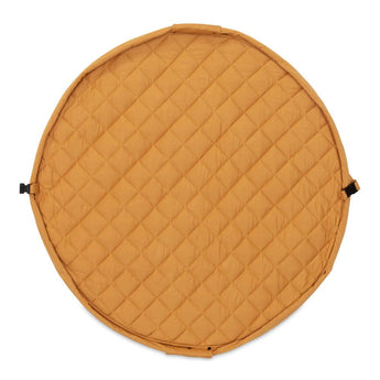 Organic Soft Baby Play Mat and Storage Bag – Mustard Chai Tea - My Little Thieves
