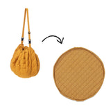 Organic Soft Baby Play Mat and Storage Bag – Mustard Chai Tea - My Little Thieves