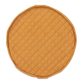 Organic Soft Baby Play Mat and Storage Bag – Mustard Chai Tea - My Little Thieves