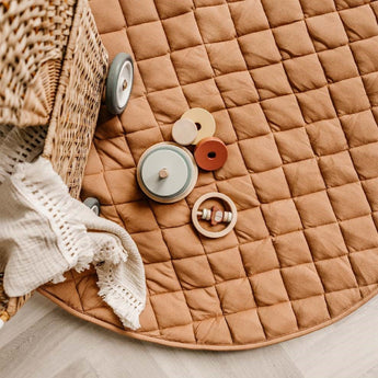 Organic Soft Baby Play Mat and Storage Bag – Tawny Brown - My Little Thieves