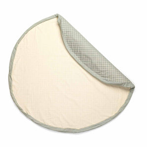 Organic Toy Storage Bag – Grid Green - My Little Thieves