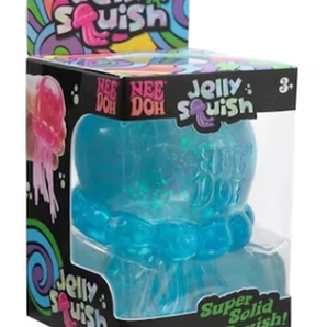 NEE DOH JellySquish Squishy Fidget Toy Blue