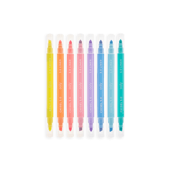 Pastel Liners Double Ended Highlighters - Set of 8 - My Little Thieves