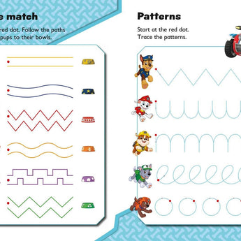 Paw Patrol First Writing Activity Book | Kids School Prep - My Little Thieves