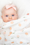 Bamboo Hat + Swaddle Blanket - Peaches