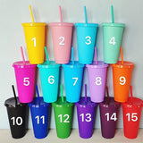 Personalised 24 oz Tumblers Cup with straw and Lid Best choice for Birthday Favors - My Little Thieves