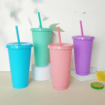 Personalised 24 oz Tumblers Cup with straw and Lid Best choice for Birthday Favors - My Little Thieves