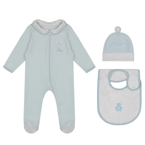 Personalised 3-Piece Organic Cotton Teddy Smart-Zip Set - My Little Thieves