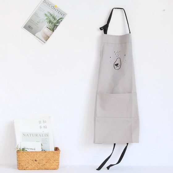 Personalised Bear Childrens Apron Grey - My Little Thieves