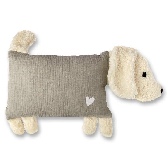 Personalised Cuddly Dog Beige Pillow - My Little Thieves