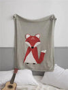 Personalised Grey Fox Blanket - My Little Thieves