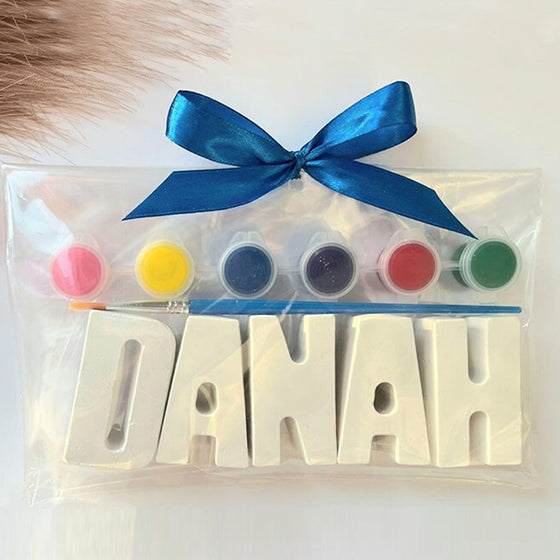 Personalised Handmade Ceramic Name Painting kit Party Favor - My Little Thieves