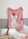 Personalised Pink Cat Blanket - My Little Thieves