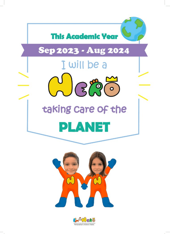 Personalised Wall Calendar - Take care of the planet for Sep 22- Aug 23 - My Little Thieves