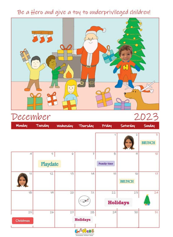 Personalised Wall Calendar - Take care of the planet for Sep 22- Aug 23 - My Little Thieves
