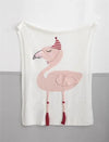 Personalised White Flamingo Blanket - My Little Thieves