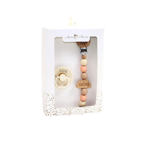 Personalized Cloudy Dreams Pacifier Clip + Pacifier Set - My Little Thieves
