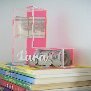 Personalized Letter Piggy Money Bank Box with UV Printed Name - My Little Thieves