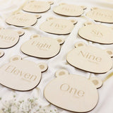 Personalized Pregnancy Milestone Cards - Teddy Design - My Little Thieves