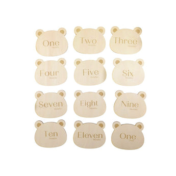 Personalized Pregnancy Milestone Cards - Teddy Design - My Little Thieves