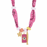 Pink Bandana Charm Necklace Evil Eye | Kids Jewelry - My Little Thieves