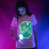 Pink Interactive Glow In the Dark T-shirt in Green Glow - My Little Thieves