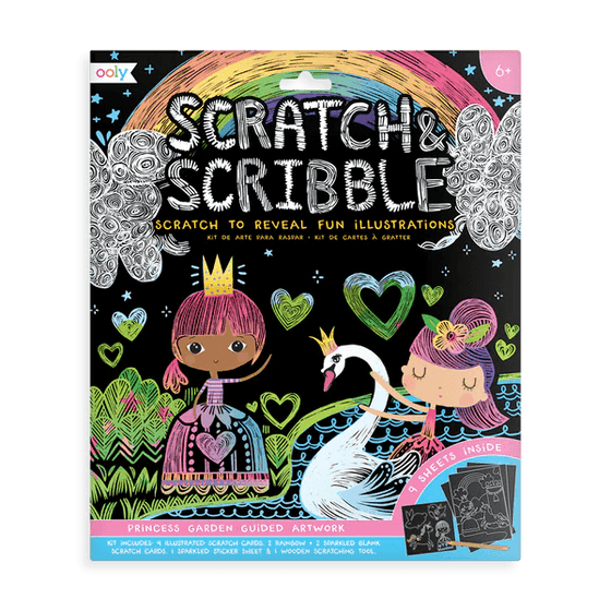 Princess Garden Scratch and Scribble Scratch Art Kit - My Little Thieves