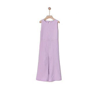 Purple Girls Overall Jumpsuit In Tencel - My Little Thieves