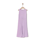 Purple Girls Overall Jumpsuit In Tencel - My Little Thieves
