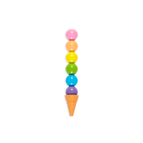 Rainbow Scoops Stacking Erasable Crayons + Scented Eraser - My Little Thieves