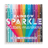 Rainbow Sparkle Glitter Markers - Set of 15 - My Little Thieves