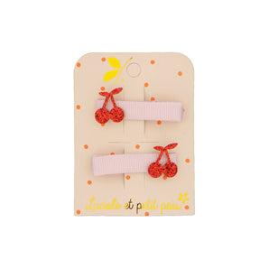 Charming Mini Cherry Hair Clips Whimsical Handmade Accessories