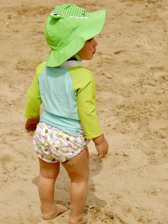 Reusable Baby Swim Diaper & Sun Hat Set - Alligator - My Little Thieves
