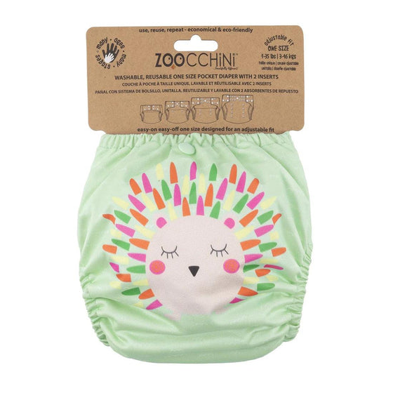 Reusable Cloth Pocket Diapers w/. 2 inserts - Hedgehog - My Little Thieves
