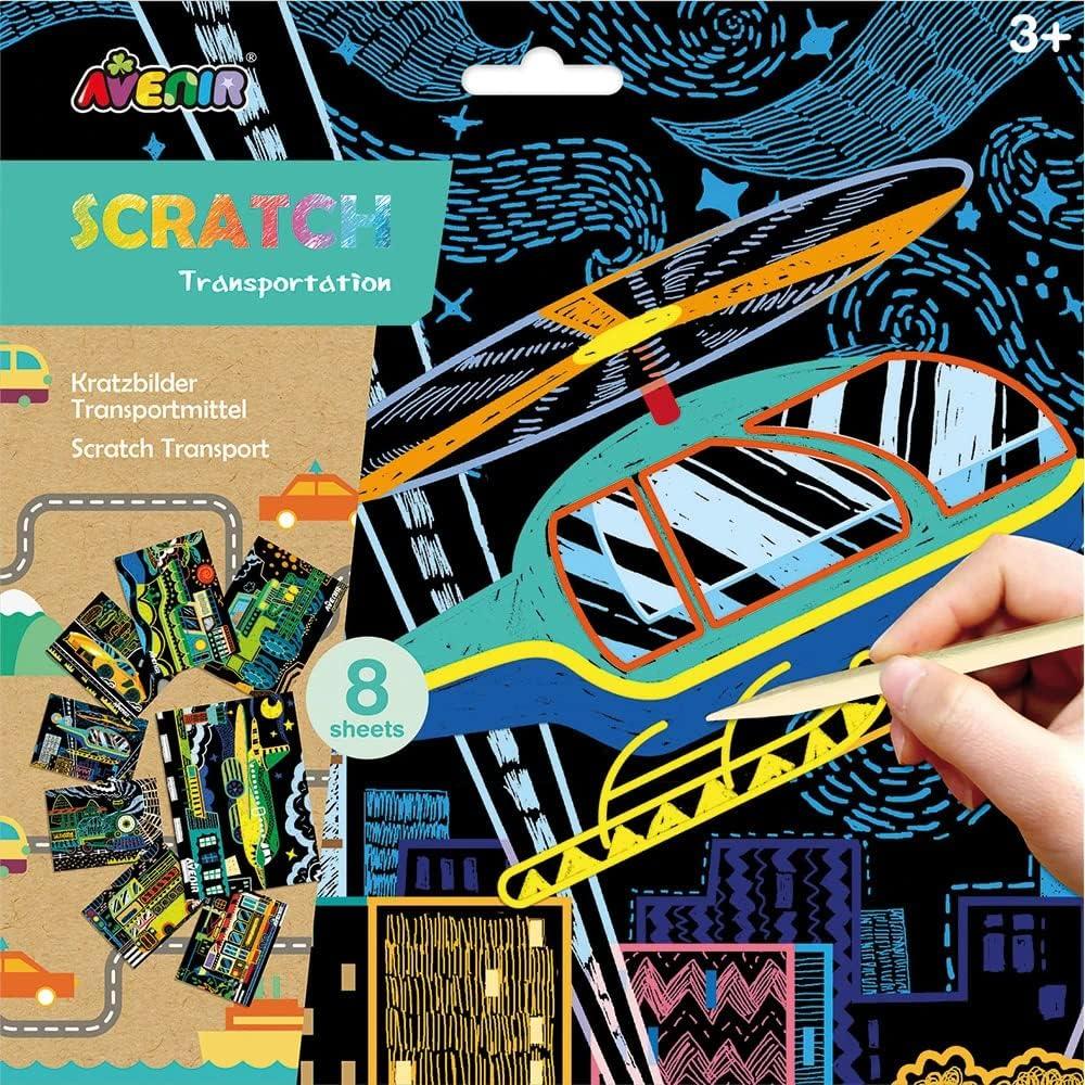  Scratch Art Kit – Transportation - My Little Thieves