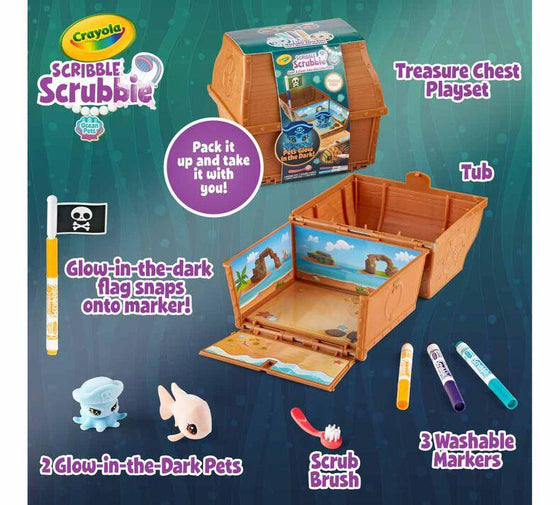 Scribble Scrubbie Glow, Ocean Treasure Chest - My Little Thieves
