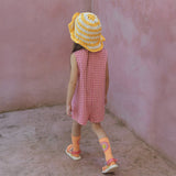 Seersucker Rose Girls Jumpsuit - My Little Thieves