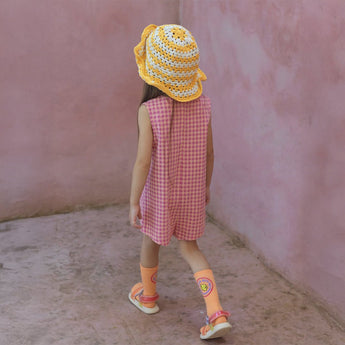 Seersucker Rose Girls Jumpsuit - My Little Thieves