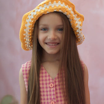 Seersucker Rose Girls Jumpsuit - My Little Thieves