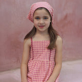 Seersucker Rose Girls Jumpsuit - My Little Thieves